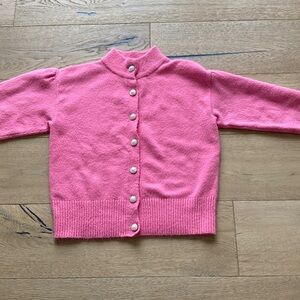 Pink Women's Cardigan Sweater Non-Itchy Acrylic
